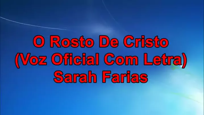 SARAH FARIAS O ROSTO DE CRISTO Religioso Musicas Kwai